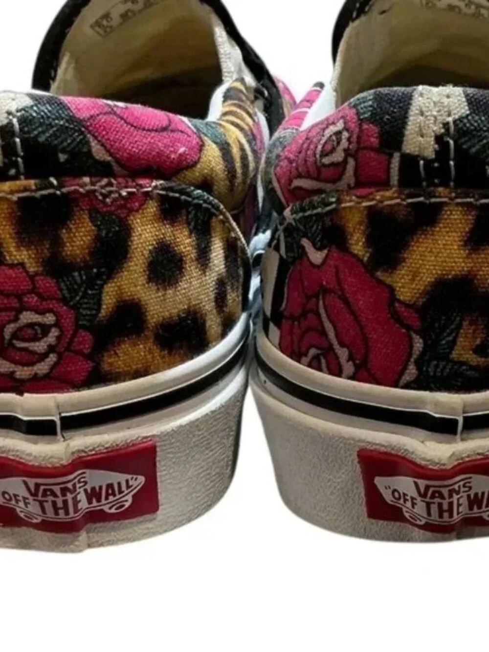 Vans Leopard/Floral Print Slip-on Unisex Skateboarding Sneakers Size M5/W6.5 - Picture 9 of 13
